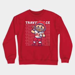 Travis Kelce Cartoonish - White Crewneck Sweatshirt